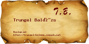 Trungel Balázs névjegykártya